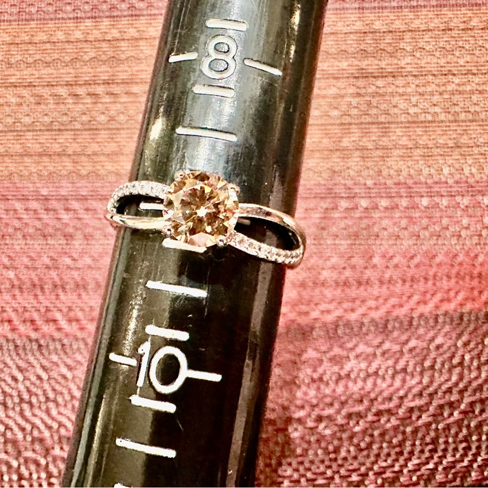 Fragrant Jewels Silver Ring with Orange Gemstone
